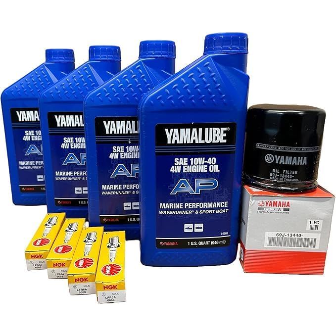 Yamaha 1.8L Oil Change Kit w/ NGK Spark Plugs FX-HO, FX SHO, VXR, VXS, FZR, FZS