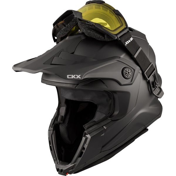 CKX Titan Matte Black Original Helmet - Trail and Backcountry - Included 210° Goggles