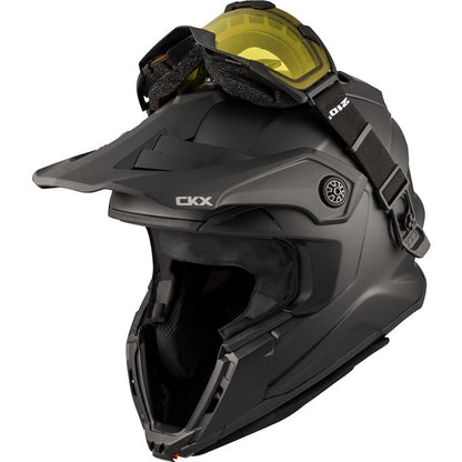 CKX Titan Matte Black Original Helmet - Trail and Backcountry - Included 210° Goggles