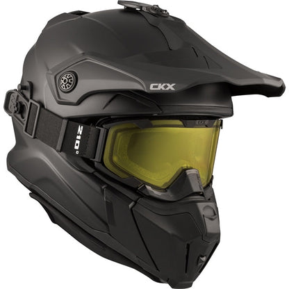 CKX Titan Matte Black Original Helmet - Trail and Backcountry - Included 210° Goggles