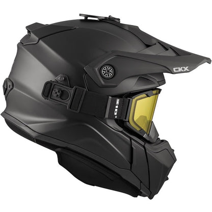 CKX Titan Matte Black Original Helmet - Trail and Backcountry - Included 210° Goggles