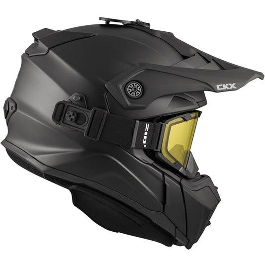 CKX Titan Matte Black Original Helmet - Trail and Backcountry - Included 210° Goggles