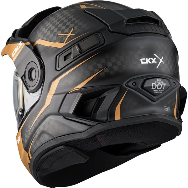 CKX Mission AMS Carbon Fury Snowmobile Helmet w/ Electric Shield