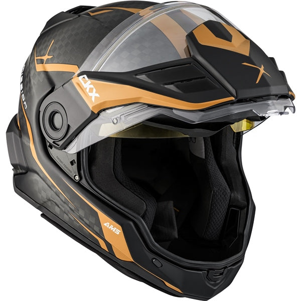 CKX Mission AMS Carbon Fury Snowmobile Helmet w/ Electric Shield