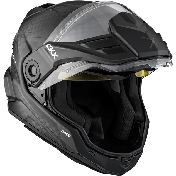 CKX Mission AMS Carbon Fury Snowmobile Helmet w/ Electric Shield