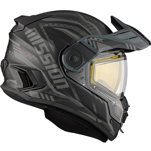 CKX Mission AMS Carbon Code Snowmobile Helmet w/ Electric Shield