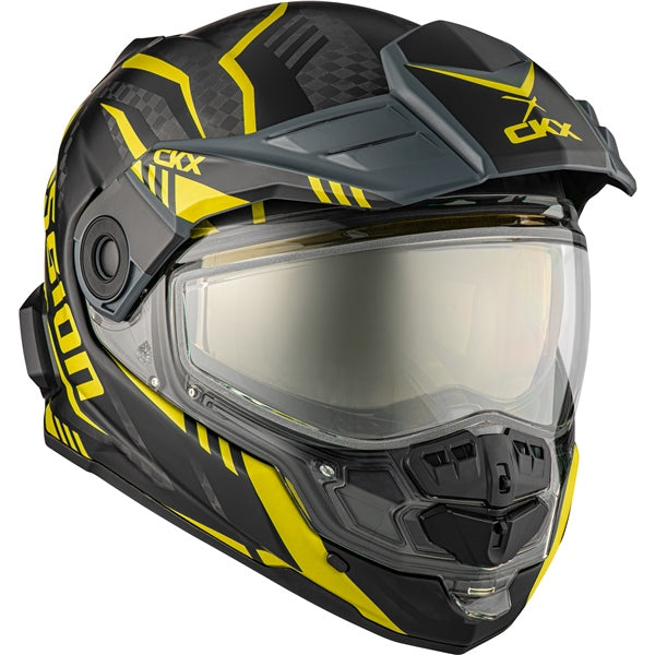 CKX Mission AMS Carbon Code Snowmobile Helmet w/ Electric Shield