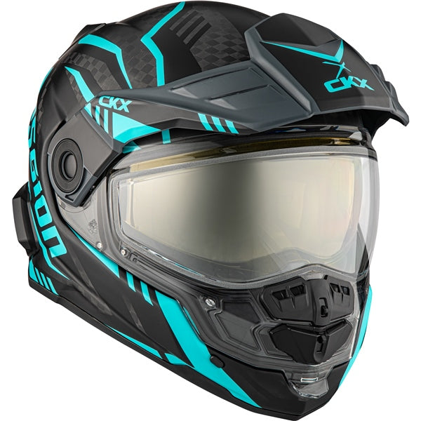 CKX Mission AMS Carbon Code Snowmobile Helmet w/ Electric Shield