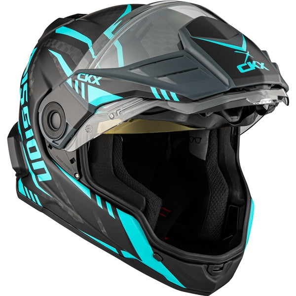 CKX Mission AMS Carbon Code Snowmobile Helmet w/ Electric Shield