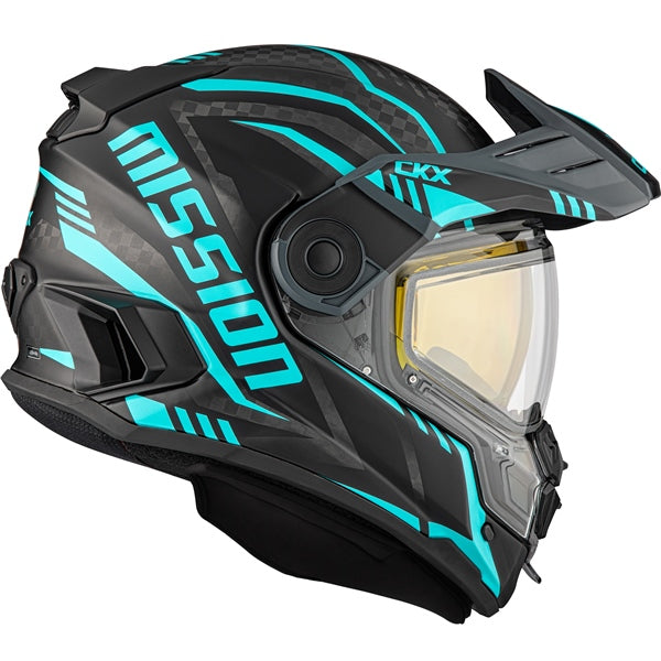 CKX Mission AMS Carbon Code Snowmobile Helmet w/ Electric Shield