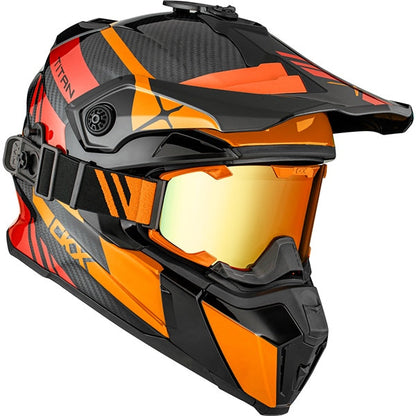 CKX Titan Trak Original Carbon Helmet - Trail and Backcountry - Included 210° Goggles