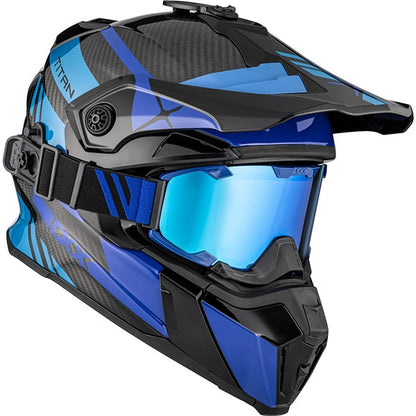 CKX Titan Trak Original Carbon Helmet - Trail and Backcountry - Included 210° Goggles