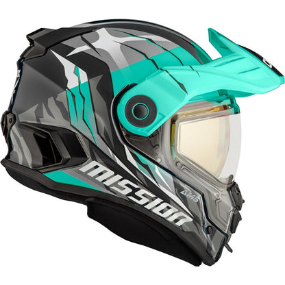 ckx helmets motorcycle CKX Mission AMS Claw Helmet, White/Grey/Lime / M / Electric