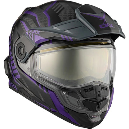 CKX Mission AMS Carbon Code Snowmobile Helmet w/ Electric Shield