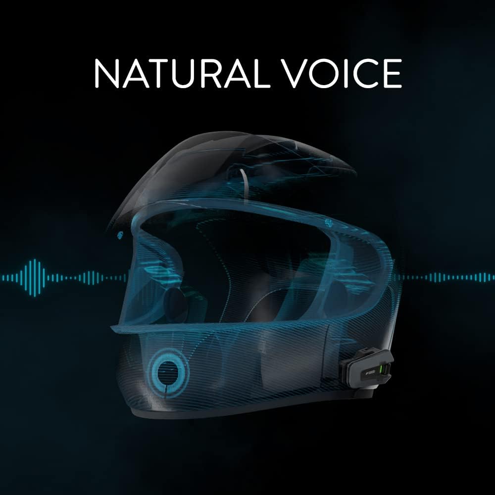Cardo PACKTALK Edge Snowmobile/Motorcycle Bluetooth Communication System Headset Intercom