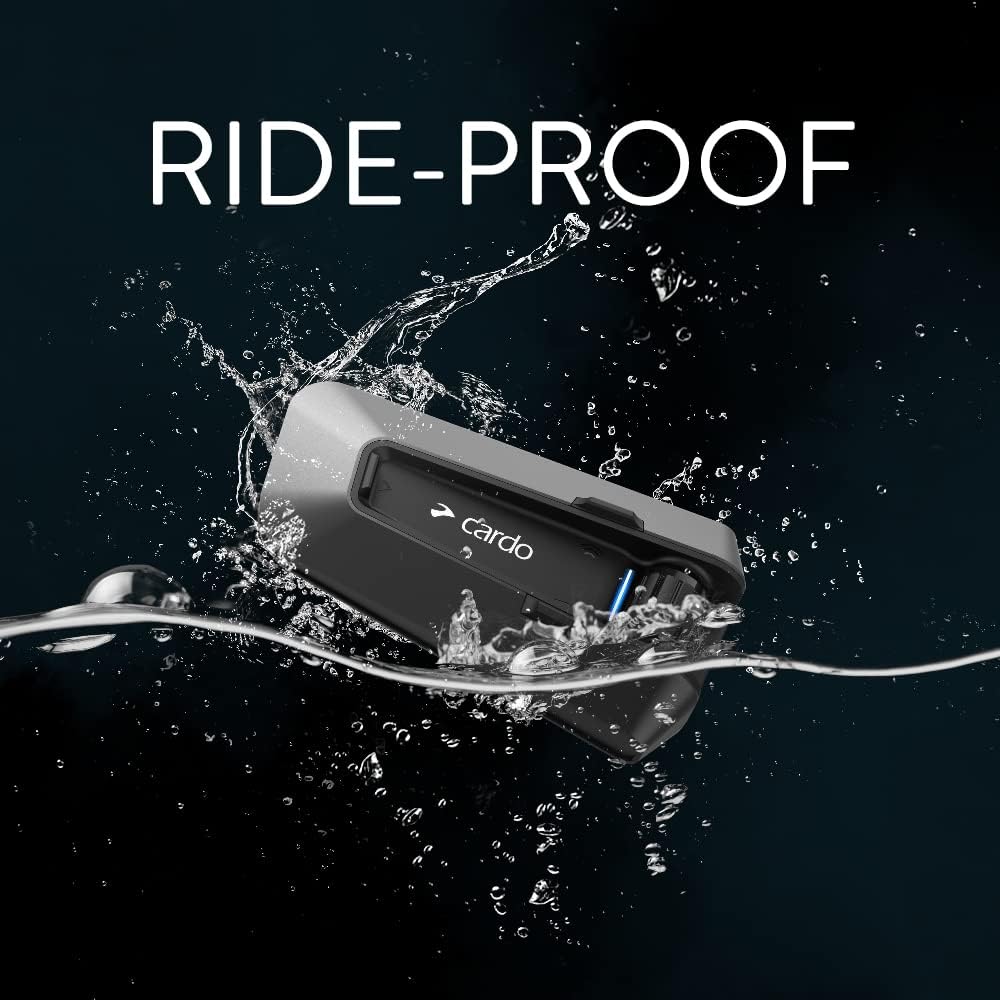 Cardo PACKTALK Edge Snowmobile/Motorcycle Bluetooth Communication System Headset Intercom
