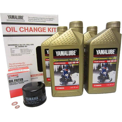 Yamaha 2 & 3 Cyl Full-Synthetic Snowmobile Oil Change Kit