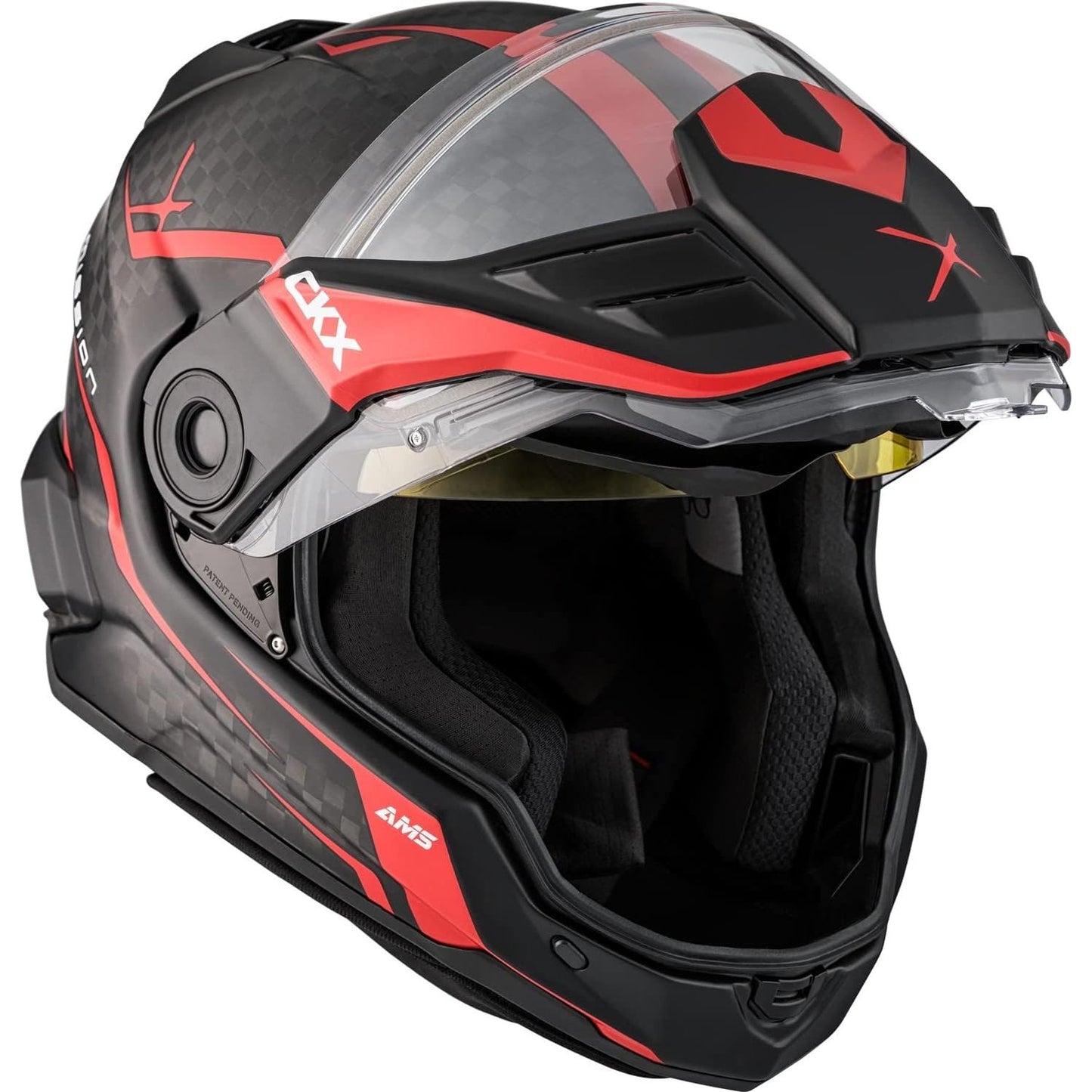 CKX Mission AMS Carbon Fury Snowmobile Helmet w/ Electric Shield