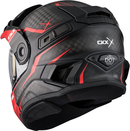 CKX Mission AMS Carbon Fury Snowmobile Helmet w/ Electric Shield