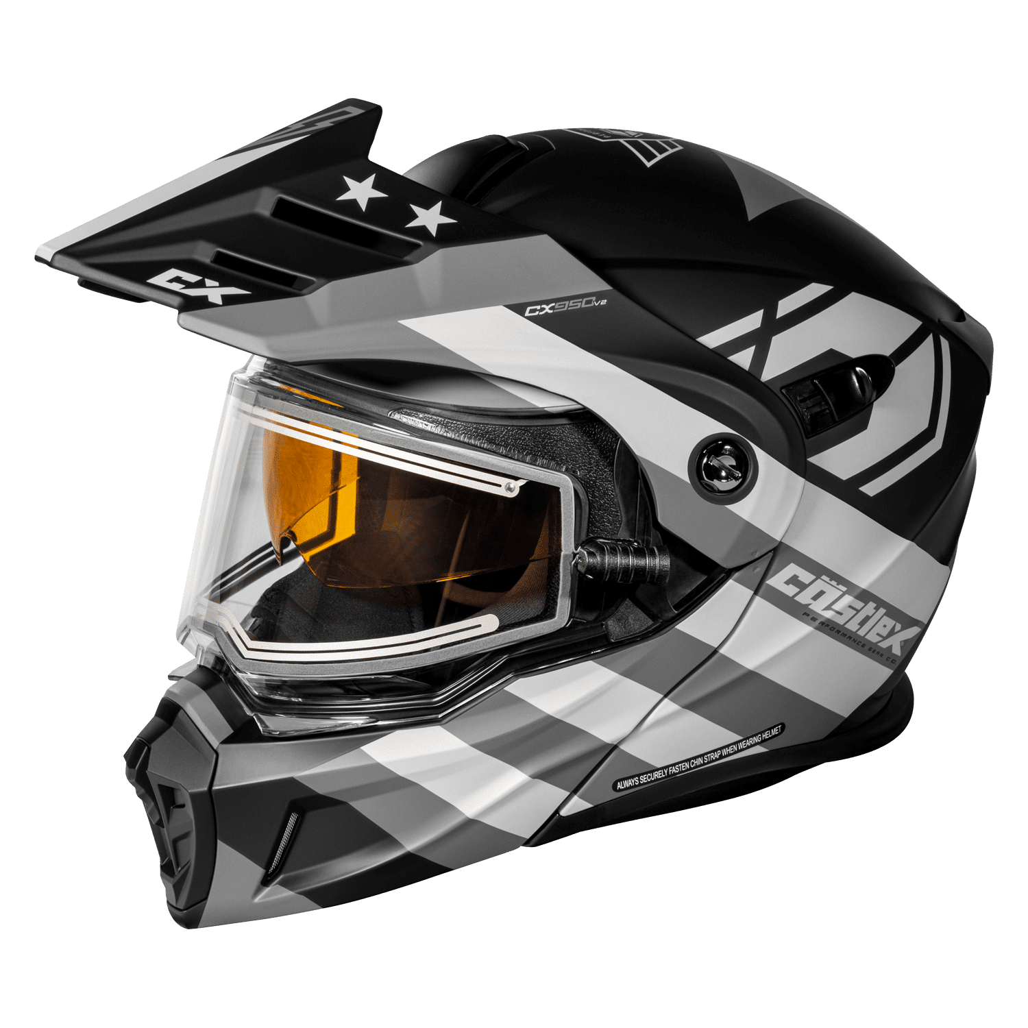 Matte Black/Silver / 3X